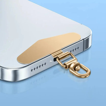 1-4Pcs New Upgrated 360 Rotatable Stainless Steel Phone Tether Metal Patch Gasket PLR Cellphone Lanyard Safety Connecter Piece