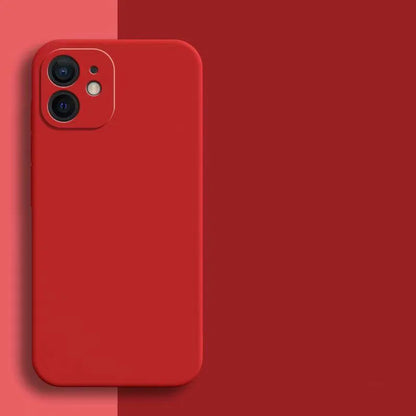 Candy Color Silicone Soft Case For iphone 11 12 13 mini 14 15 16 Plus 16e 17 Air Pro Max Shockproof Camera Protective Cover Case