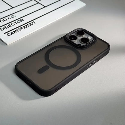 Luxury Spiricle Camera Protection Case for iPhone 15 16 Pro Max 16 Magsafe Cases for iPhone 14 12 11 13 17 Pro Max Matte Cover