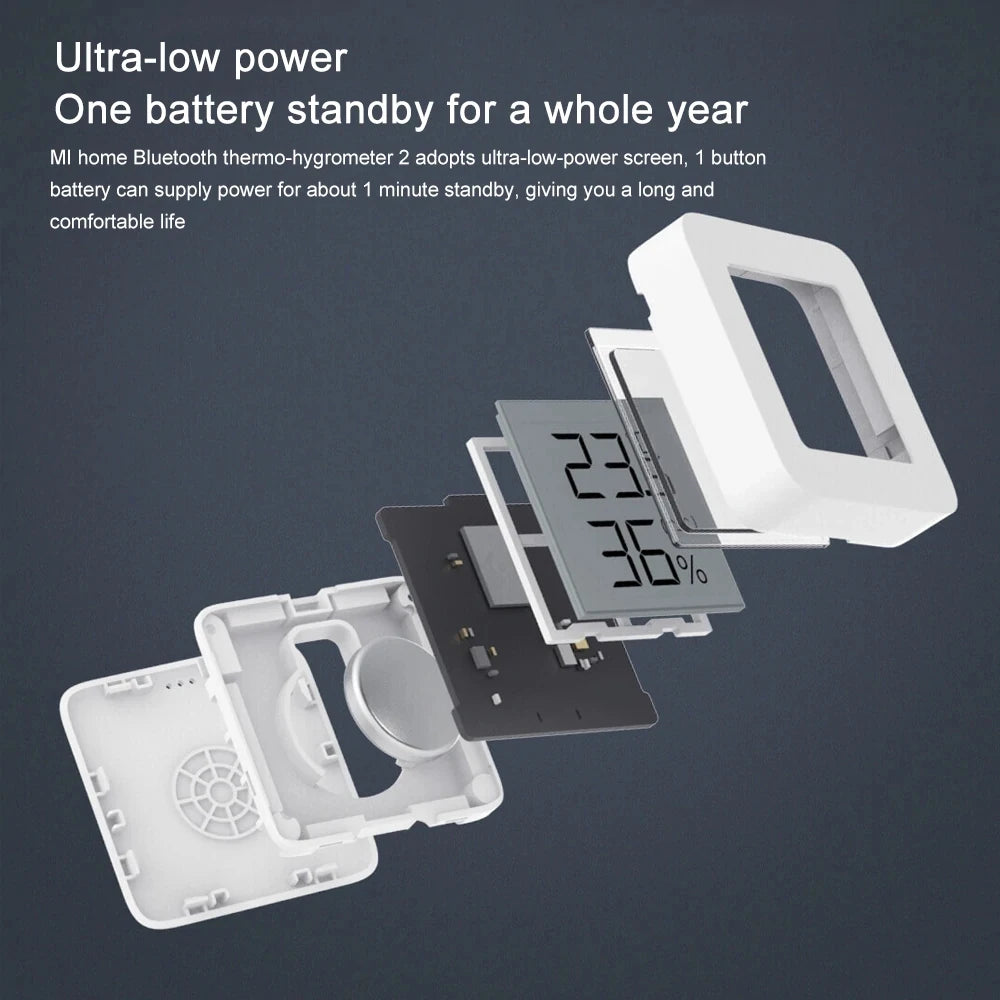 Mijia Bluetooth Temperature and Humidity Meter2 High Precision Temperature and Humidity Measurement APP Remote Monitoring