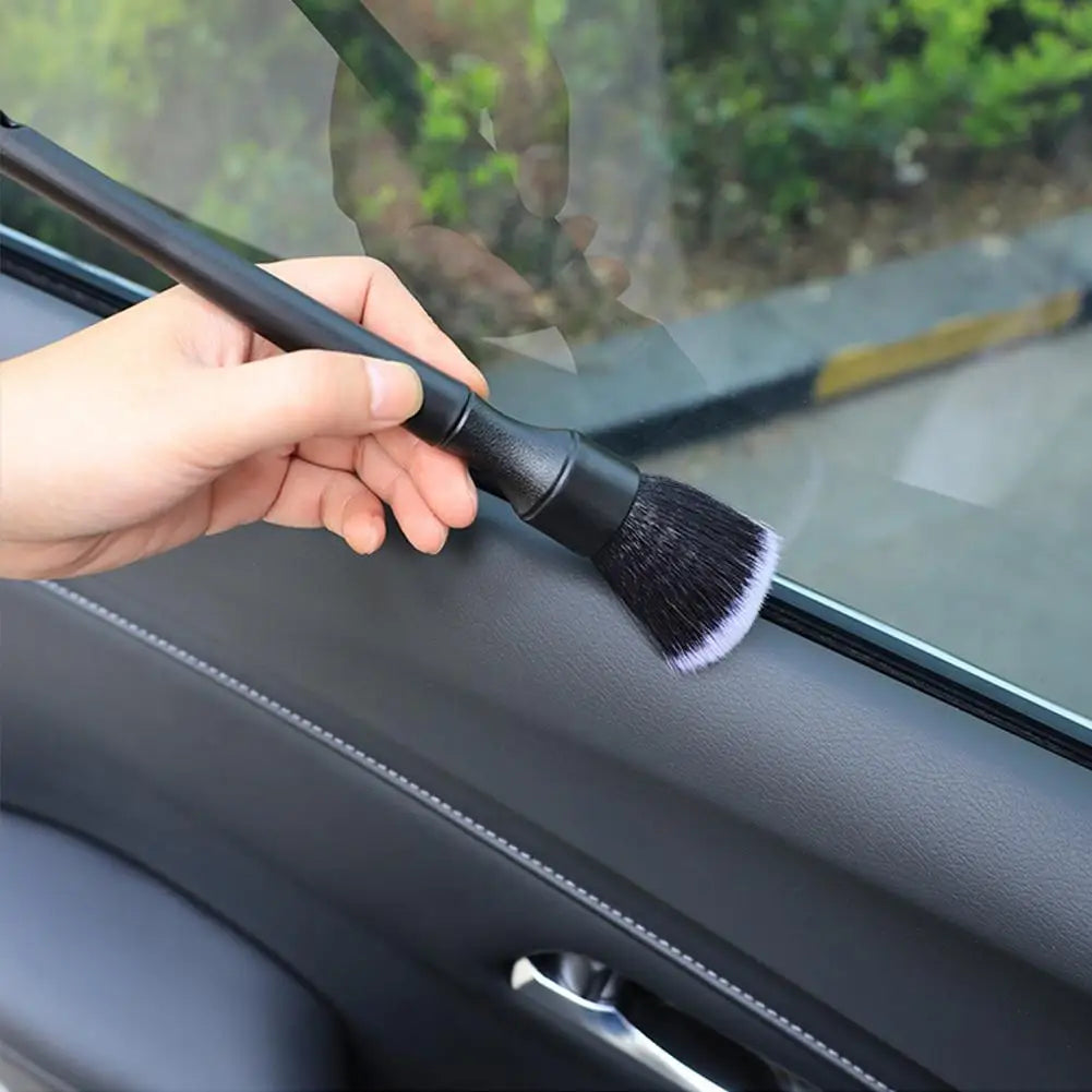 Car Air Vent Cleaning Brush with Electrostatic Bristles Multi Angle Rotating Head for Dashboard Buttons Keyboard Gaps for Office