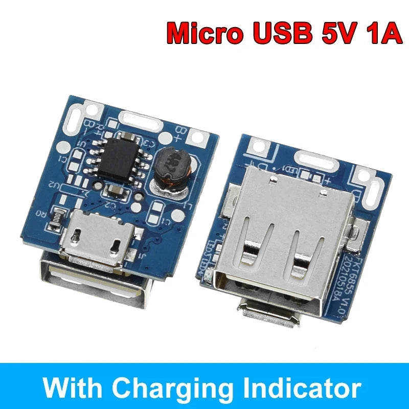 TZT Type-C /Micro USB 5V 1A 2A 3.1A Boost Converter Step-Up Power Module Mobile Power Bank Accessories With Protection