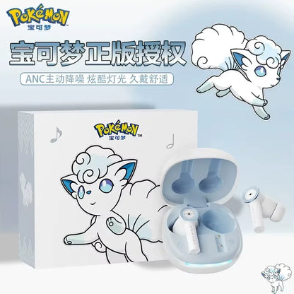 Genuine Pkm Gengar Anime Bluetooth Wireless Headset Ear clip type Gaming stereo sports headphones High Endurance Trendy Gifts