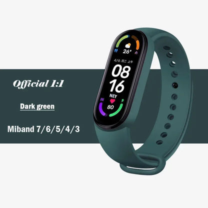 Watch Strap For Xiaomi Mi Band 7 6 5 4 3 Wristband Silicone Bracelet Wrist Straps MiBand 3/4 band5 band6 Smartwatch Accessories