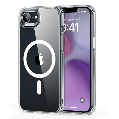 Strong Magnetic Magsafe Case For iPhone 16e 16 15 14 13 12 11 Pro Max Plus Mini Hybrid Hard Clear Silicone Back Shell Cover
