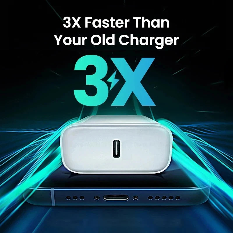 PD 40W Fast Charger For iPhone 11 12 13 14 15 16 Pro Max XR X XS 8 Plus USB C Charger Fast Charging Cable Plug Phone Accessories