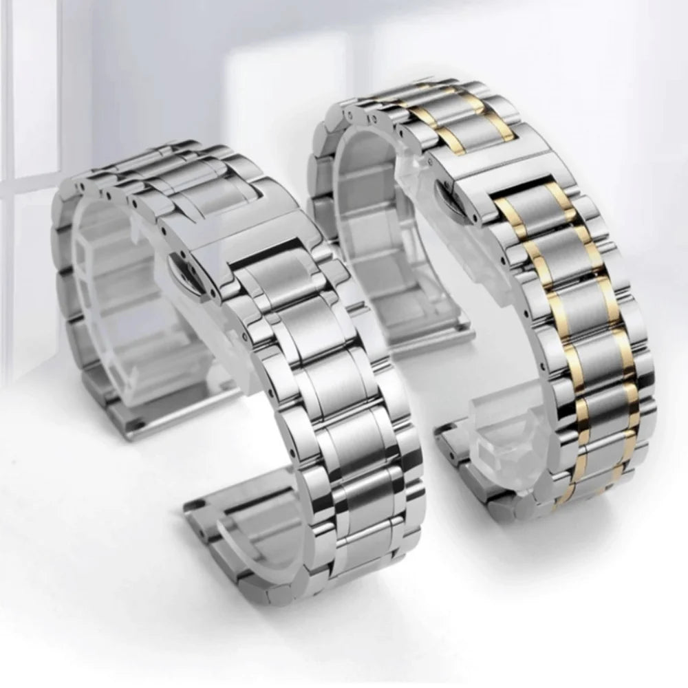 Replacement Metal Watch Bands, Stainless Steel Strap 20mm, 22mm, 24mmFits Samsung Galaxy ,Garmin ,Huawei Watch for Men Women