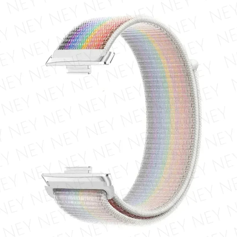 Nylon Strap For Huawei Watch Fit 3 4 Replacement Bracelet Nylon Loop Adjustable Band Soft Wristband Huawei Fit 4 Pro Accessories