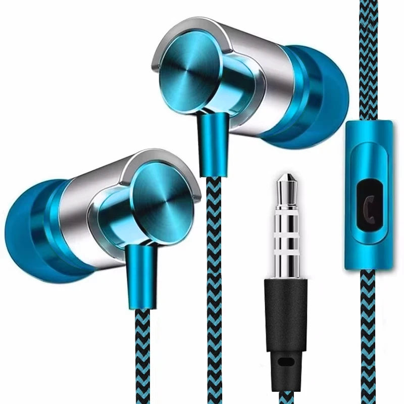 New 3.5mm Wired In-ear Earphone In Ear Noise Cancellation Ergonomic Design HiFi Stereo Sports Music Headphones For Phone MP3 MP4