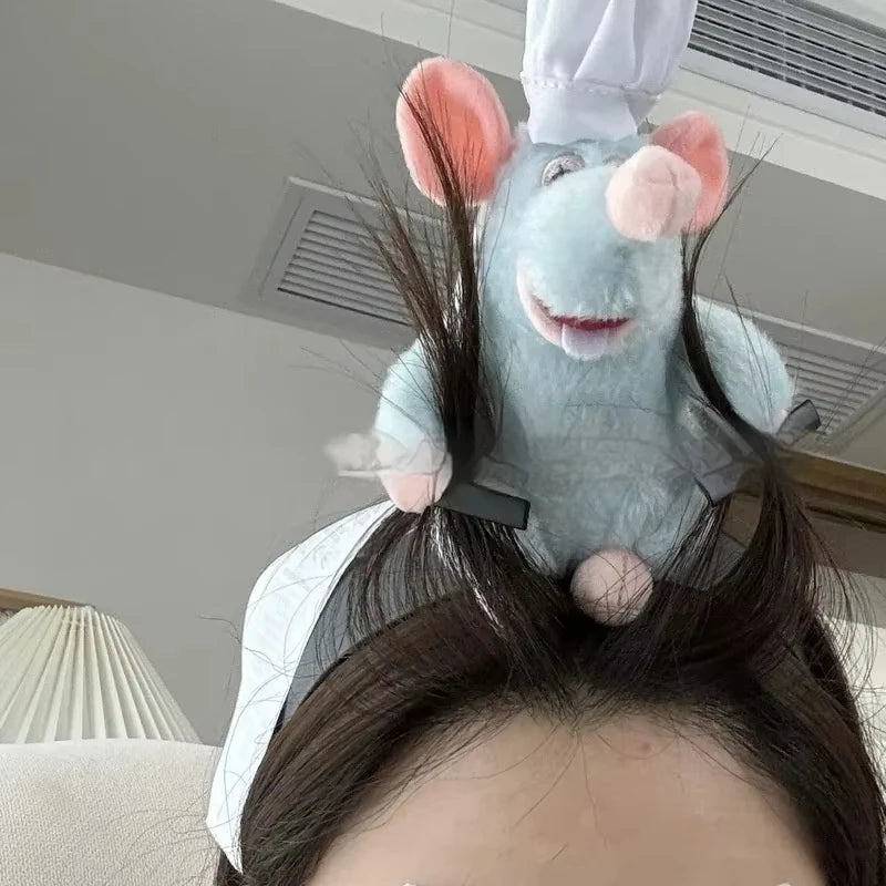 New Ratatouille Hairband Cartoon Anime Cute Plush Doll Hairpin Funny Headband Cute Headdress Creative Headband Girl Gifts