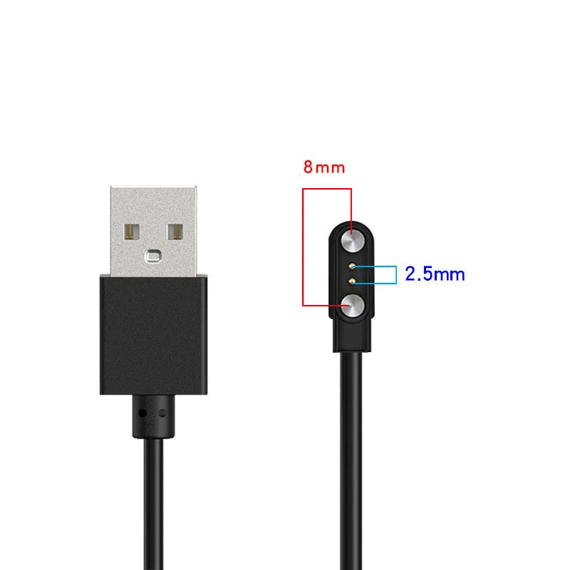 2 pins 4pins Smartwatch Dock Charger Adapter USB Charging Cable Cord for Adult/Kids Smart Watch Power Charge Wire Accessories