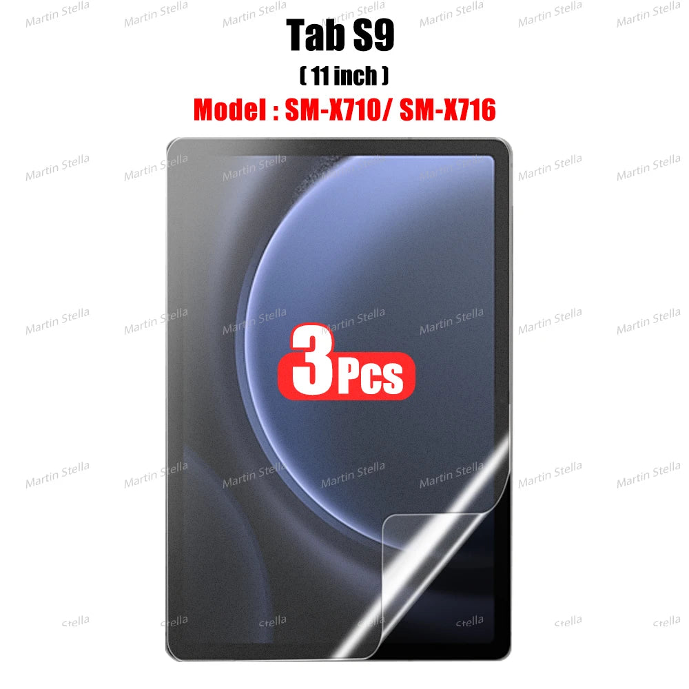 3Pcs Paper Feel Like Screen Protector for Samsung Galaxy Tab S7 S8 S9 Plus Ultra Samsung tab S6 Lite s7 s9 fe A8 A9 A7 No Glass