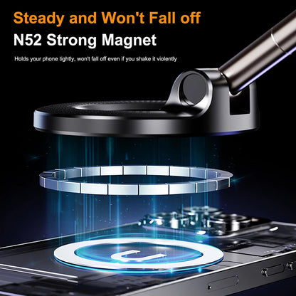 Car Multi-functional Phone Holder 360° Rotation Adjustable Vacuum Suction Cup Universal Magnetic Phone Bracket For Driving Use