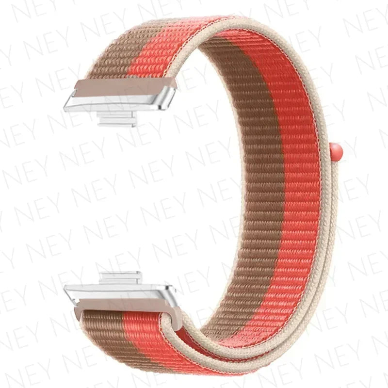 Nylon Strap For Huawei Watch Fit 3 4 Replacement Bracelet Nylon Loop Adjustable Band Soft Wristband Huawei Fit 4 Pro Accessories