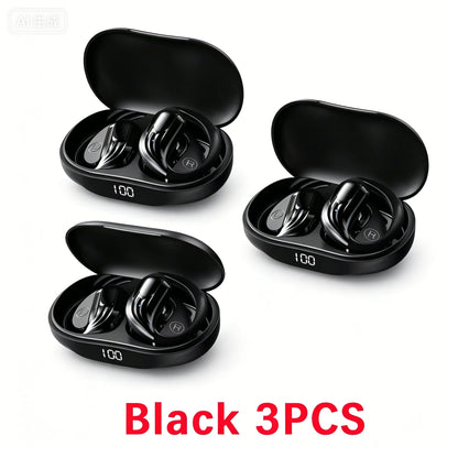 Wireless Headphones Bluetooth Headphones 5.4 Earphones True with Mic Button Control Noise Reduction Earhooks Waterproof Headset