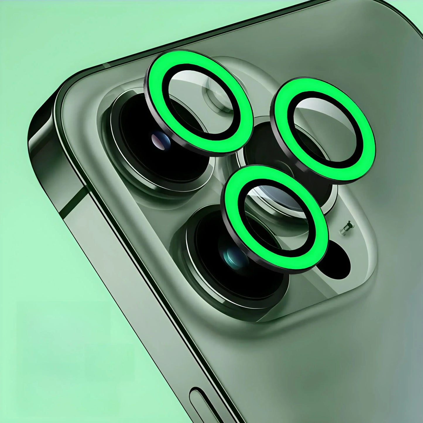 2-3Pcs Luminous Ceramic Camera Protector Film For IPhone 16 12 13 14 15 Pro Max 15 Plus 13 12 Mini Lens Ring Glass Glowing Cap