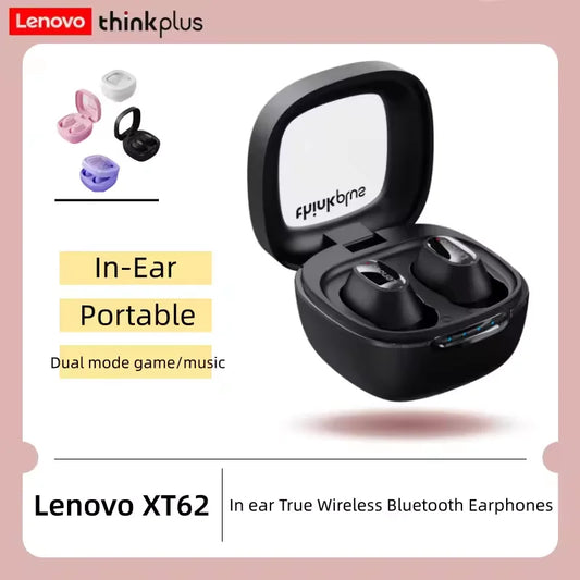 Lenovo XT62 Bluetooth 5.3 Earphones Wireless HiFi Sport Noise Reduction Headset with Mic Touch Control TWS Original Earbuds