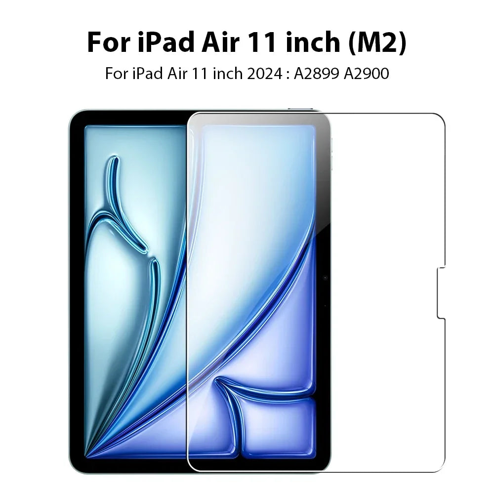 Tempered Glass Screen Protector For Ipad Pro 13 12.9 11 6th M4 M2 2024 Air 5 4 3 2 1 9 9th 10 10th Gen Mini 6 10.9 10.2 9.7 Film