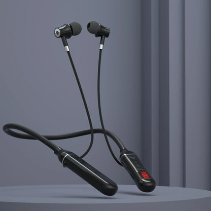 VIKEFON Wireless Earphones 5.3 Neckband Headphones Gaming LED Display Stereo Sports Headset Halter Waterproof Magnetic Earbuds