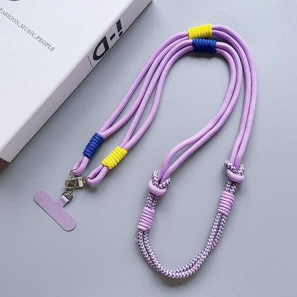 Personalized Trend Double Color Mobile Phone ZY Universal Lanyard Diagonal Span Long Shoulder Strap Rope Fashion Safety Rope