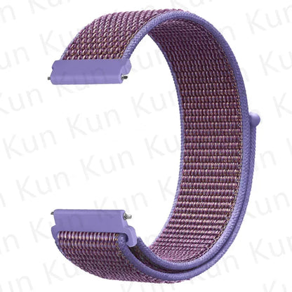Nylon loop strap For Amazfit bip 6-5-3/u/S/pro Sport 20mm/22mm Bracelet for Amazfit GTS 4/3/2/2e/4 Mini/GTR 4/3/3 Pro/2/2e band
