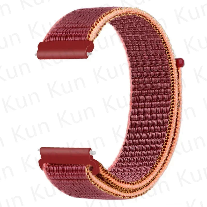 Nylon loop strap For Amazfit bip 6-5-3/u/S/pro Sport 20mm/22mm Bracelet for Amazfit GTS 4/3/2/2e/4 Mini/GTR 4/3/3 Pro/2/2e band