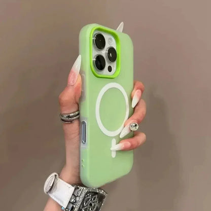 Luxury Candy For Magsafe Wireless Charge Matte Phone Case For iPhone 11 12 13 14 15 16 17 AIR Pro Max Plus Magnetic Bumper Cover