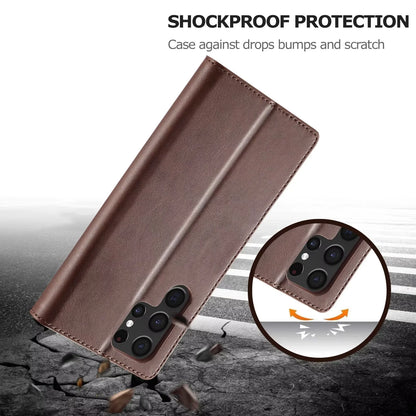 Business Leather Case for Samsung Galaxy S26 S25 Edge Ultra S24 FE S23 Plus A17 A16 A26 A36 Flip Wallet Card Holder Phone Cover