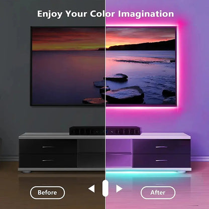 5V RGB 5050 LED Light Strip USB Infrared Remote Control Flexible Lamp Tape Ribbon Diode For Festival Party TV Desk Bedroom