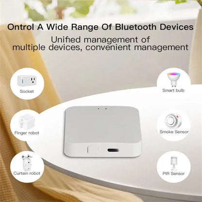 Tuya Bluetooth Gateway Hub Smart Home Bridge Support Fingerbot Tuya Bluetooth Device Smart Life App Remote Control Mesh Bridge