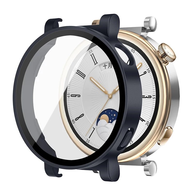 Tempered Glass+Case For Huawei Watch GT4 46mm Full Coverage Bumper Screen Protector Cover For Huawei Watch GT 4 41mm Accessories