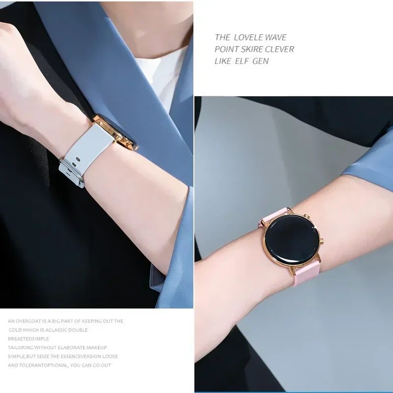 20mm 22mm Strap For Samsung galaxy watch 6/5/pro/3/4/6 Classic 43mm 47mm/Active 2 Silicone Sport bracelet huawei Gt 3-2-2e Band