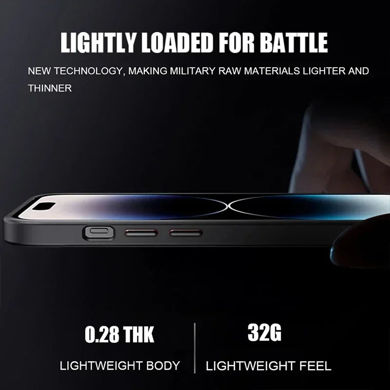 Original Case For iPhone 17 Air 16 15 14 13 12 11 Pro Max Plus For Magsafe Magnetic Wireless Charge Lens Protector Matte Cover