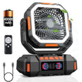 40000mAh Camping Fan Rechargeable Desktop Portable Air Circulator Wireless Ceiling Electric Fan with Power Bank LED Lighting