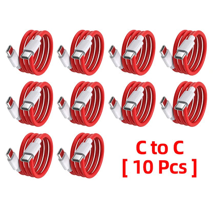 Oneplus 13 12 11 Cable Original 80W Supervooc Warp Charge Usb Type C Cable 100W Fast Charge One Plus 10T Nord CE 4 10 Ace 3 Pro