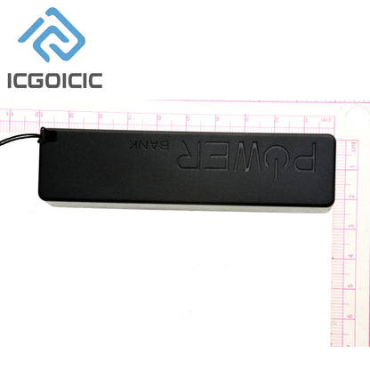 USB Power Bank Case Kit 18650 Battery Charger Module DIY Box Shell With Cable For Arduino Projects Black