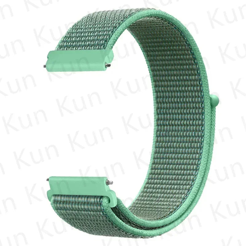 Nylon loop strap For Amazfit bip 6-5-3/u/S/pro Sport 20mm/22mm Bracelet for Amazfit GTS 4/3/2/2e/4 Mini/GTR 4/3/3 Pro/2/2e band
