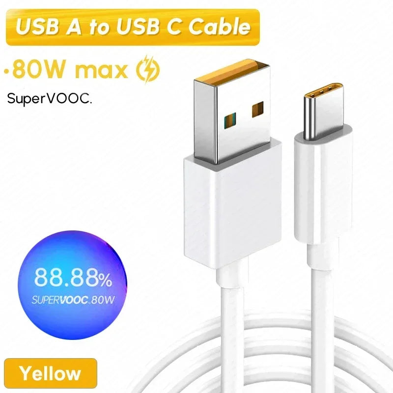 Original OPPO Cable Usb Type C Super Vooc Fast charging Charger Wire OPPO Find X5 X6 X3 Pro N2 Flip Reno10 8 7 6 Pro A77 A78 A98