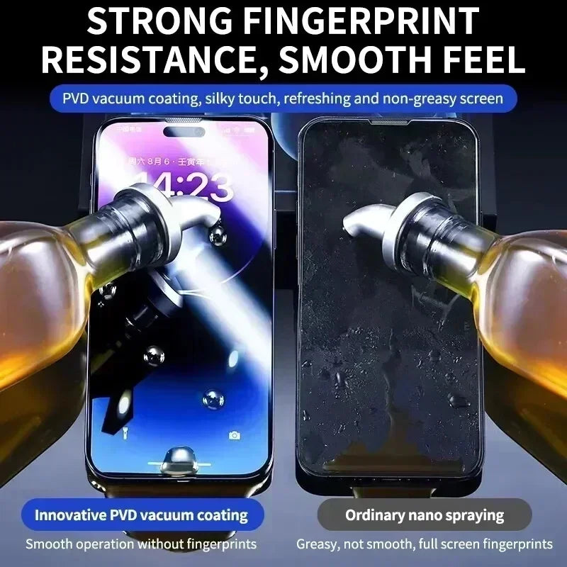 5Pcs Oleophobic Coating Dust Free Easy Installation Screen Protector for IPhone 13 11 12 14 15 16Pro Max Mini 16 15 Plus Glass