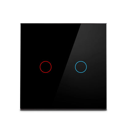 Touch Switch EU US LED Crystal Glass Panel Wall Lamp Light Switch 1/2/3 Gang AC100-240V LED Sensor Switches Interruttore