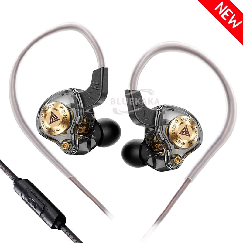 QKZ 15D Dynamic Surround Sound Dual Dynamic Drive Earphones In-Ear Headphones Noise Cancelling Stereo Music Sport Game Headsets