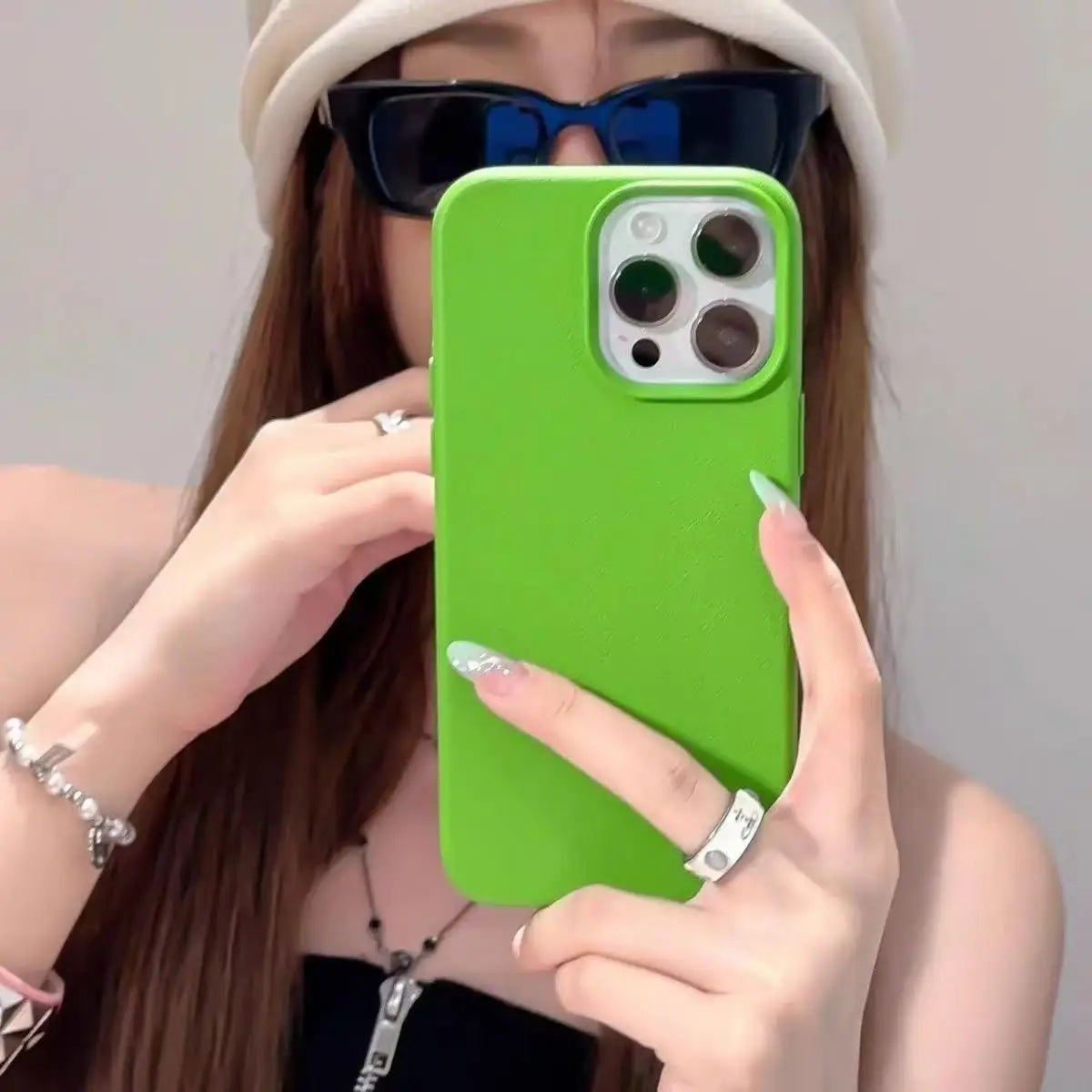 Candy Color Lichee Pattern Soft Phone Case For iPhone 17 Pro Max 11 12 13 14 15 16 Pro Max 17 Air 16E X XS XR Shockproof Cover