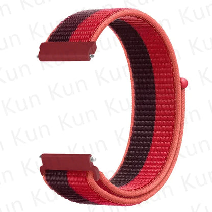 Nylon loop strap For Amazfit bip 6-5-3/u/S/pro Sport 20mm/22mm Bracelet for Amazfit GTS 4/3/2/2e/4 Mini/GTR 4/3/3 Pro/2/2e band
