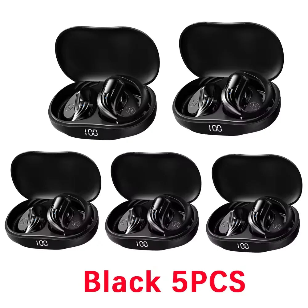 Wireless Headphones Bluetooth Headphones 5.4 Earphones True with Mic Button Control Noise Reduction Earhooks Waterproof Headset
