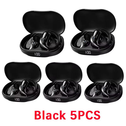 Wireless Headphones Bluetooth Headphones 5.4 Earphones True with Mic Button Control Noise Reduction Earhooks Waterproof Headset