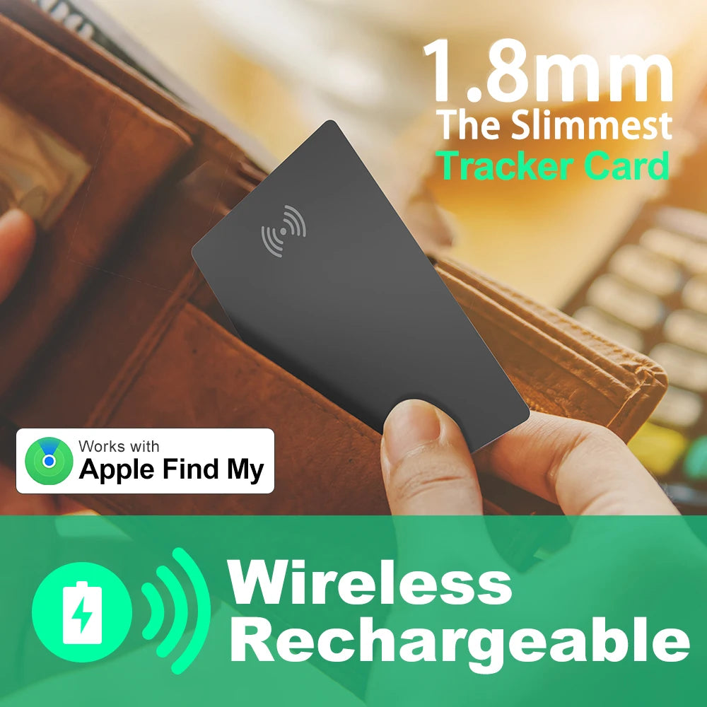 Wallet Tracking  Card Ultra-thin GPS Location Smart Anti-loss Tag for Smart Phone Find My Bluetooth Device Wireless Charging