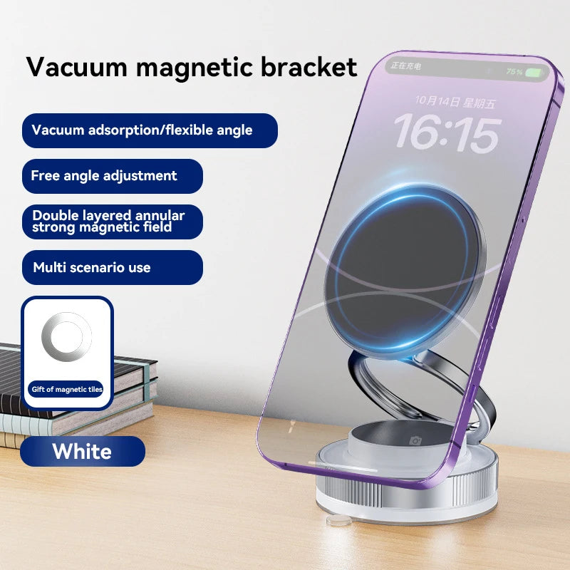 Vacuum Magnetic Phone Bracket Multi-angles Adjustment Strong Magnet Suction Design Foldable Mini Car Holder Navigation Stand New