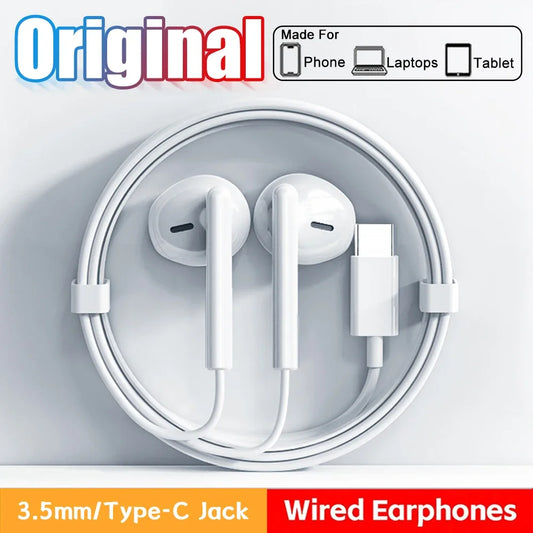 Original Type C In-Ear Earphones For Xiaomi 17 Pro Max 15T 14T Redmi Note 15 14 12 13 Ultra Poco X7 F7 Pro Headset Wired Earbuds