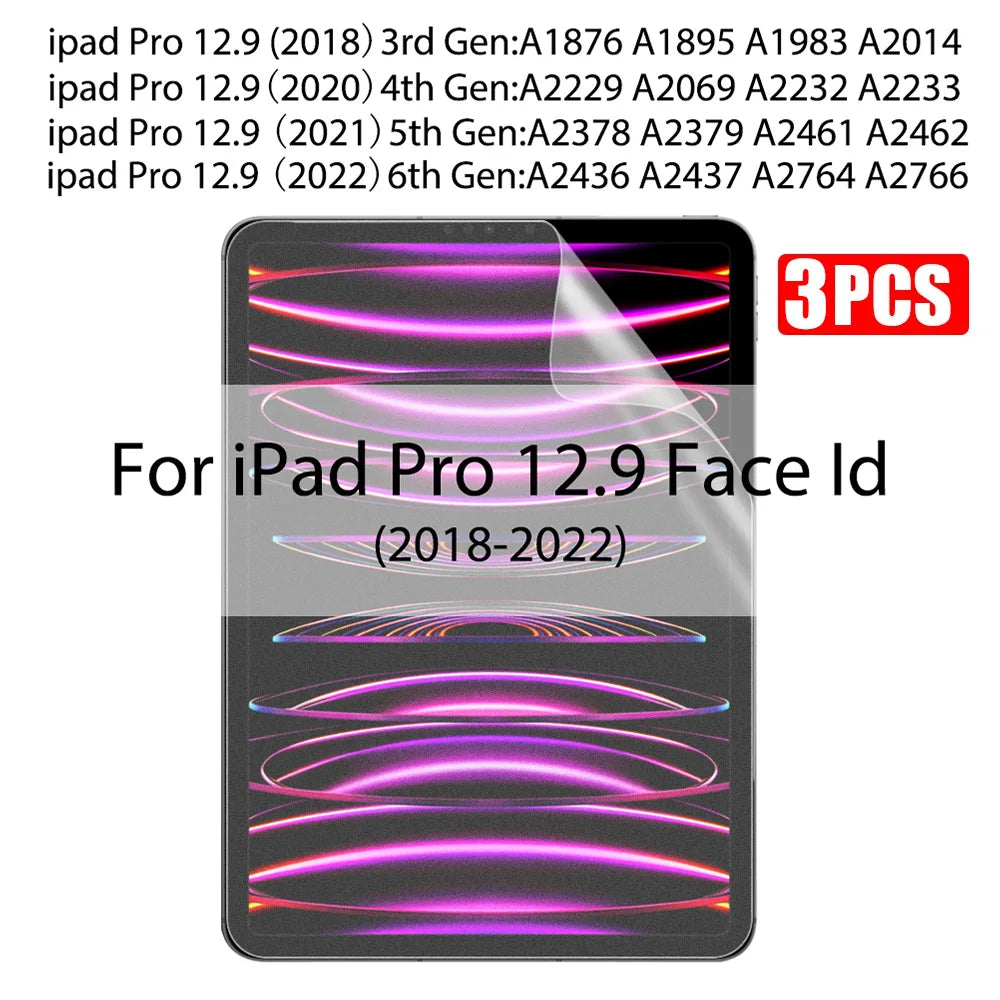 3Pcs Paper Feel Like Screen Protector For ipad Air 11 Pro 13 2024 10th 9th Generation 8 7 6 Air 5 4 Pro 11 12.9 10.5 M5 No Glass