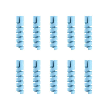10PCS Soft Cable Protector Silicone Spiral Winder USB Charge Cable Protection For Android Phone Mouse Earphone Wire Protection